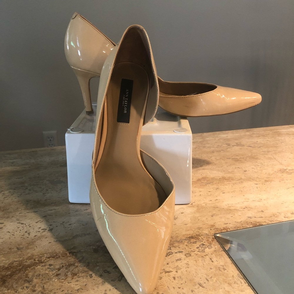 Nine West Nude Patent Leather Heels